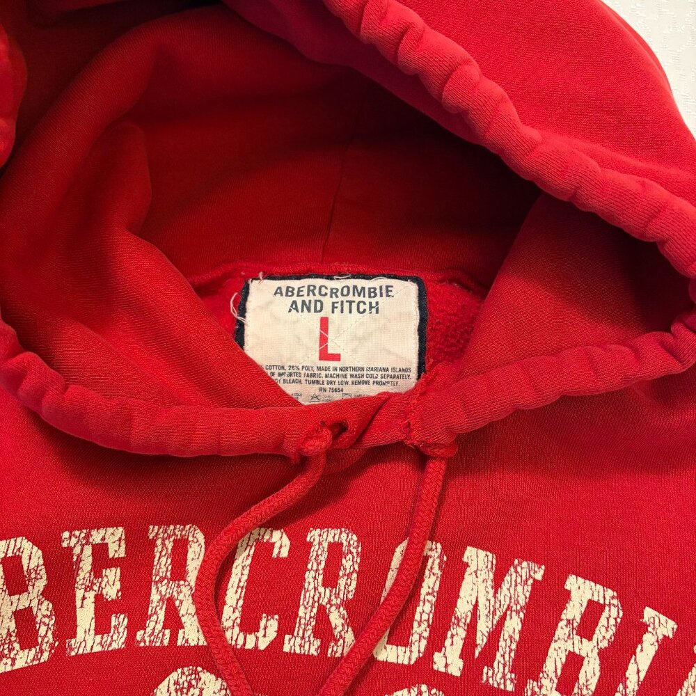 Vintage Abercrombie & Fitch Red Sweatshirt Pullover Hoodie
